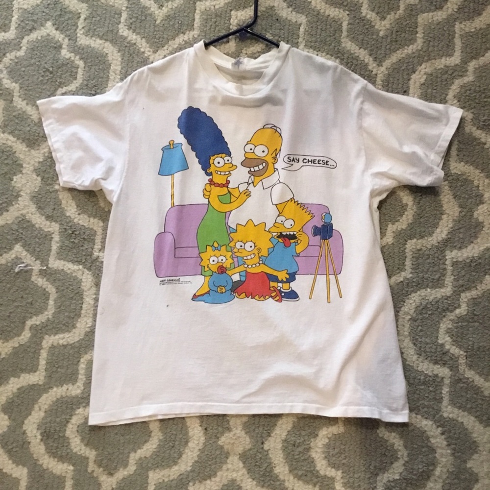 Vintage Simpsons Say Cheese Tee T-Shirt